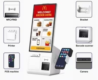 Kiosque de libre-service 15,6'' / 21,5'' avec lecteur de codes-barres, NFC, écran tactile de paiement, sur pied, pour magasin de détail