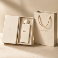 Flacon de parfum vide en verre givré 100ml, rectangulaire, pour femme, avec emballage coffret cadeau, faible MOQ.