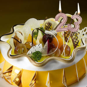 Hotsale Glitter Powder Golden Birthday Cake Decoration Little Glitter Number Candles Rose Gold - Product Image 6