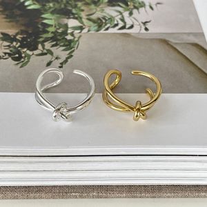 <span class=keywords><strong>Anelli</strong></span> Nodo d'Amore in <span class=keywords><strong>Argento</strong></span> Sterling 925 Fatti a Mano Placcati Oro - Product Image 4