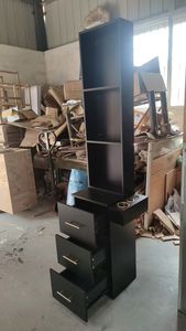 2024 dernières 10 ans de garantie Offre Spéciale classique noir Salon de coiffure Stations de coiffure maquillage Station armoire en <span class=keywords><strong>bois</strong></span> - Product Image 2