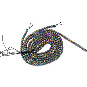 2024 vendita calda della fabbrica placcato di colore non magnetico taglio angolare ematite perline sciolte per la creazione di gioielli - Product Image 4