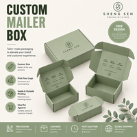 Cajas de Cartón para Envíos con Solapa Verde Personalizadas, Se Pueden Imprimir con un Logotipo, para Cajas de Regalo con Logotipo