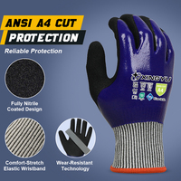 Gants de travail robustes XINGYU en HPPE 15 jauges, enduits de nitrile sablé, résistants à la coupure A4, antidérapants, résistants à l'abrasion, pour l'extérieur, avec logo personnalisé