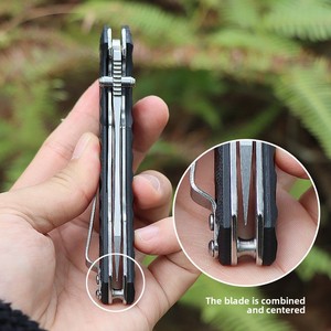 G10 हैंडल स्टेनलेस स्टील स्व-रक्षा शिविर के साथ बाहरी सामरिक तह चाकू ओएम समर्थित - Product Image 3