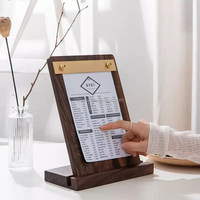 Personnalisé Collins Luxe Haute Qualité Offres Spéciales A4 Table En Bois Presse-papiers En Bois Menu Dossier