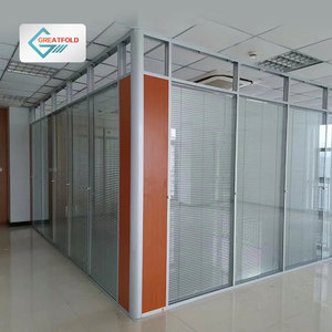 <span class=keywords><strong>Pared</strong></span> de separación de oficina moderna de estilo europeo, Partición de vidrio de <span class=keywords><strong>madera</strong></span> de doble acristalamiento con marco de aluminio, <span class=keywords><strong>pared</strong></span> de vidrio transparente - Product Image 2