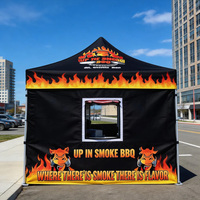 Carpa Plegable para Food Truck de Hamburguesas, Carpa de Exhibición de Marca, Carpa Resistente para Mercado al Aire Libre, Carpa Personalizada para Vendedores con Impresión para Puesto de Comida