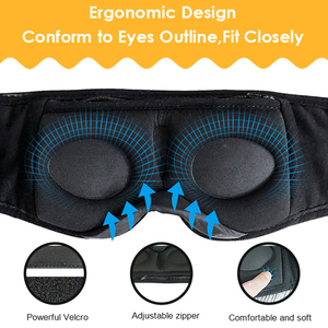 Miếng Che Mắt Ngủ <span class=keywords><strong>3d</strong></span> Bằng Cotton Bt Tùy Chỉnh Thoáng Khí Làm Mờ Mắt Nghe Nhạc Thông Minh Không Dây Mới 2021 Kèm Tai Nghe - Product Image 4