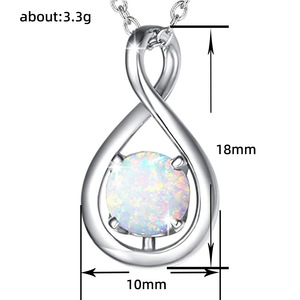 Collana con Ciondolo Infinito Colorato per Donne, Regalo Romantico, Gioielli - Product Image 5
