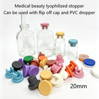 Bouchon en caoutchouc bromobutyle lyophilisé de 20 mm à deux pattes, anti-fuite, facile à ouvrir, avec couvercle anti-poussière pour flacon de médicament lyophilisé