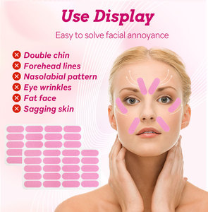 Bandes <span class=keywords><strong>de</strong></span> lifting facial au collagène infusé, patchs pour rides du sourire et bandes <span class=keywords><strong>de</strong></span> lifting pour les yeux, pour usage nocturne - Product Image 3