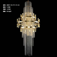 Lustres en cristal de luxe, lampes suspendues en verre modernes, luminaires de lustre, salon, hôtel, décoration de plafond