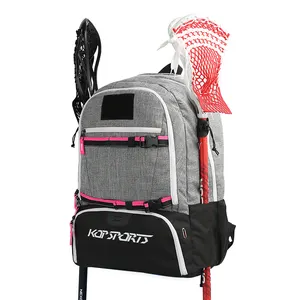 Koptaschen individuelle Lacrosstasche großer Lacrosse-Rucksack mit Stickhalter und externer Helmhalterung