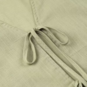 <span class=keywords><strong>Blusa</strong></span> de Moda Casual de Color Sólido con Cuello en V y Cordones Delanteros de <span class=keywords><strong>Manga</strong></span> <span class=keywords><strong>Larga</strong></span> para Mujer - Product Image 6