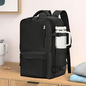 Sac à dos pour ordinateur portable imperméable avec logo personnalisé, sac à dos d'affaires pour ordinateur, sac de voyage grande capacité avec chargement USB pour usage professionnel - Product Image 2