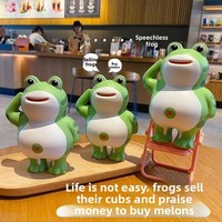 Jouet grenouille anti-stress, figurine en peluche à récupération lente, animal en peluche mignon, marionnette câlinable pour décoration de bureau