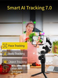 AOCHUAN Smart Kit Stabilisateur de Smartphone Magnétique avec Suivi IA et Lumière d'appoint Amovible pour TikTok Live AOCHUAN Smart Kit Suivi IA P - Product Image 4