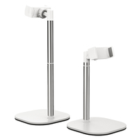 Support de téléphone de bureau réglable en hauteur B09 (240 mm-365 mm), support télescopique en métal avec base lestée pour une diffusion vidéo stable