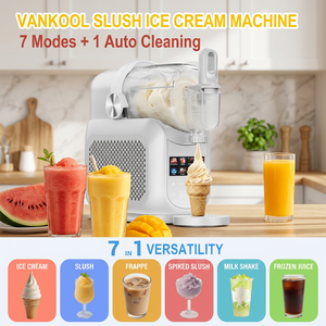 เครื่องทำน้ำแข็งปั่น 1.5 ลิตร ไม่ต้องใช้น้ำแข็ง 7 โหมด เครื่องดื่ม 15-60 นาที ทำความสะอาดตัวเองได้ ควบคุมด้วยระบบสัมผัส เครื่องทำเครื่องดื่มแช่แข็ง โรงงานขายส่ง - Product Image 1