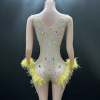 Robe de nuit sexy ELITES avec de gros diamants scintillants sur toute la surface, tenue de strip-teaseuse de créateur, tenues de strip-teaseuse personnalisées pour la pole dance