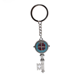 Benedict <b>Keychain</b> Pendant Colored Antique Silver Zinc Alloy Portable Key Accessory Cultural Gift - Product Image 5