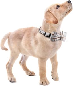 Faleela Soft &Comfy <b>Bowtie</b> Dog Collar,Detachable and Adjustable Bow Tie Collar,for Small Medium Large Pet (S, Beige) - Product Image 6