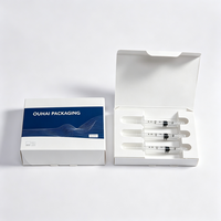 Boîte en carton pliable à couvercle articulé avec insert découpé pour emballage de produits cosmétiques, seringues préremplies, soins de la peau et liquides
