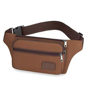 Sac banane vintage en toile grande capacité pour hommes et femmes, sac bandoulière zippé antivol et étanche pour affaires et sport, vente en gros - Product Image 3
