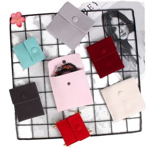 Sacs de rangement pour bijoux en velours recyclables avec fermeture à bouton-pression pour bagues, bracelets, colliers - Emballage cadeau, pochettes - Product Image 1