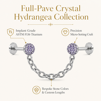 Anting Rantai Zirkon Bentuk Bunga Hydrangea, Perhiasan Trendi, Unik, Manis, untuk Telinga, Tulang Rawan, Pernikahan, Fashion