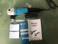 Meuleuse d'angle industrielle AG100-1100L, électrique, 1100W, certifiée CE, moteur à balais, 10000 tr/min, robuste, avec gâchette, disque 100/115mm