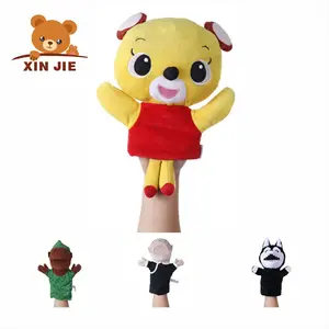 Cute Animal Hand Puppets Plush Animal Toys For Kids Oem Design Bee Plush Stuffed Animal Toys