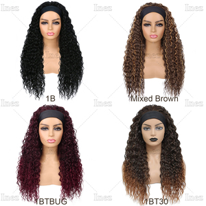 Vente en Gros Bandeaux et Perruques Synthétiques Tendance Onde Profonde Multiples Couleurs <span class=keywords><strong>Cheveux</strong></span> Résistants à la Chaleur Tresses Style Onde Aquatique - Product Image 5