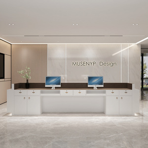 Mostrador de recepción plegable minimalista moderno para empresa, salón de belleza, Mostrador de cajero de hotel, institución de formación para hospitales - Product Image 5
