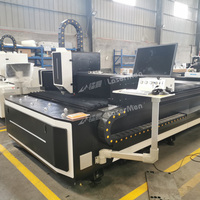 Haute précision 1530 fibre hybride CO2 Laser Cutter 25mm épaisseur de coupe double moteur d'entraînement système CNC