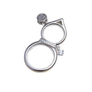 Pendentif en argent S925 avec double perle et gourde Mabei, breloque pièce de monnaie en cuivre 10.313.3 - Product Image 4