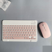 Set keyboard Spanyol hitam dan putih, set keyboard nirkabel bt isi ulang, keyboard dan mouse Kombo standar merah muda untuk rumah laptop pc