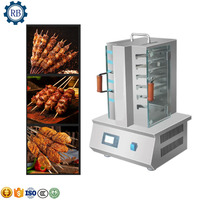 Machine à griller les kebabs en acier inoxydable, design à rotation électrique, pour la vente au détail et les magasins alimentaires, prix compétitif