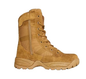 Bottes tactiques en cuir de vache noir Coyote Brown personnalisées TSB13 pour sports de plein air avec manchons Oxford respirants - Product Image 1