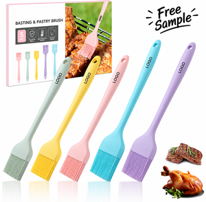 Pincel de silicona personalizado con logo para aceite de cocina, pincel para barbacoa, pincel para repostería, juego de pinceles para pintar alimentos. - Product Image 1