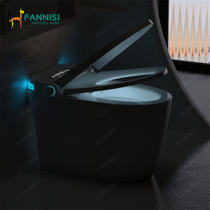 Hot Sale Hotel Sanitary Ware One Piece Water Closet Bidet Floor Mounted Bathroom Intelligent Smart R02-<b>Black</b>, R02-To - Product Image 2
