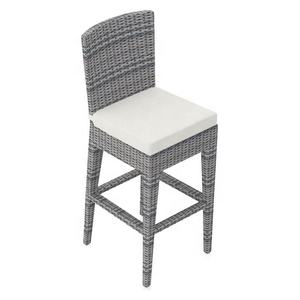 Taburete de Bar alto de ratán PE gris con o sin cojines para Hotel <span class=keywords><strong>restaurante</strong></span> jardín Nigh Club - Product Image 4