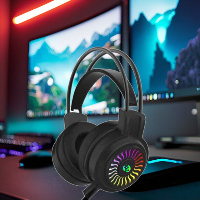 Professional Wired Gaming Headset with Microphone Stereo Bass PC Auriculares for PS4 PS5 Xbox Mobile Phone and Travel-Gift