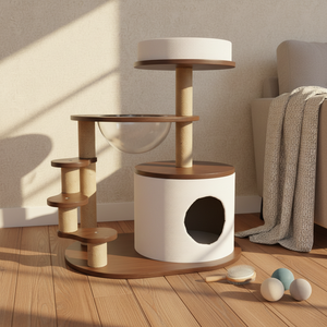 Árbol para Gatos de 7 Niveles, de Madera Sólida, Ideal para Hogares con Múltiples Gatos, para Disfrutar Juntos Jugando y Descansando - Product Image 6