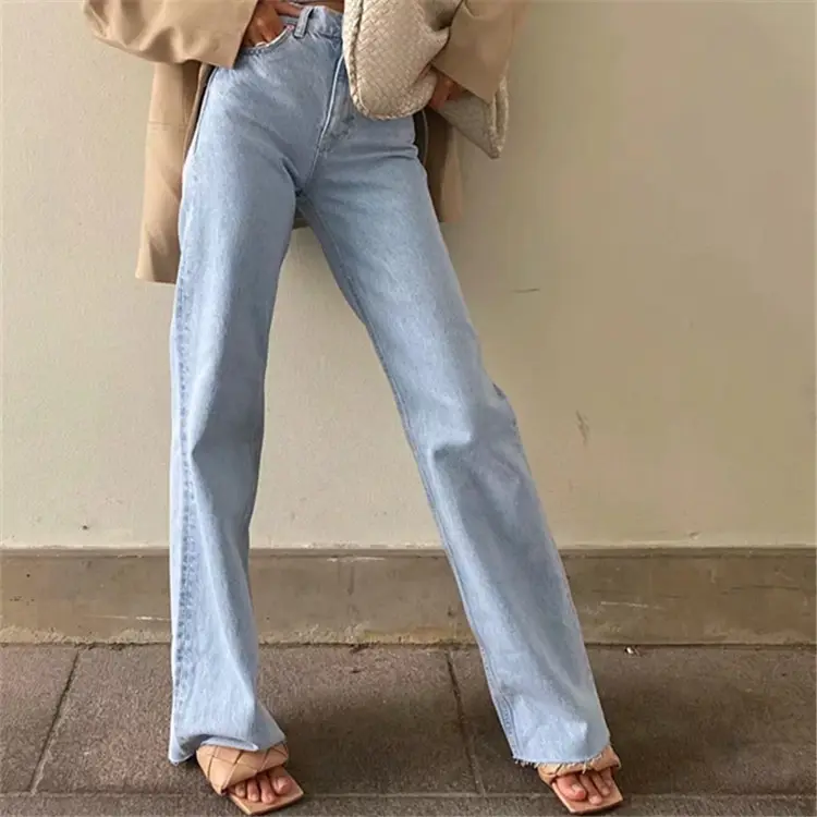 2022 повседневные модные женские джинсы с прямыми штанинами в стиле Харадзюку, Длинные мешковатые джинсы-бойфренды с высокой талией, осенние брюки