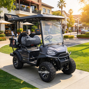 Voiturette de golf électrique surélevée 6 places à énergie solaire, idéale pour le transport dans les hôtels, villas et parcs - Meilleures ventes - Product Image 1