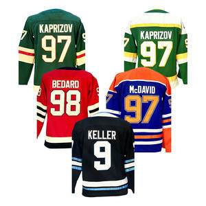 Maillots <span class=keywords><strong>de</strong></span> <span class=keywords><strong>hockey</strong></span> sur glace pour jeunes cousus en gros 19 Tkachuk 97 McDavid 93 Demidov 34 Matthews 97 Kaprizov 98 Bedard 14 Suzuki - Product Image 3