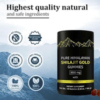 Vente en gros d'usine, livraison directe, bonbons gélifiés au Shilajit, complément énergétique pour adultes, Shilajit pur de l'Himalaya, gummies dorés au Shilajit