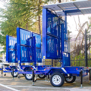 Solar Powered Mobile LED Traffic Sign Trailer With IP65 Protection For Outdoor Use - Product Image 4